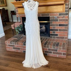 Mermaid style DBS Prom or Formal dress in Ivory/gorgeous embellishments.